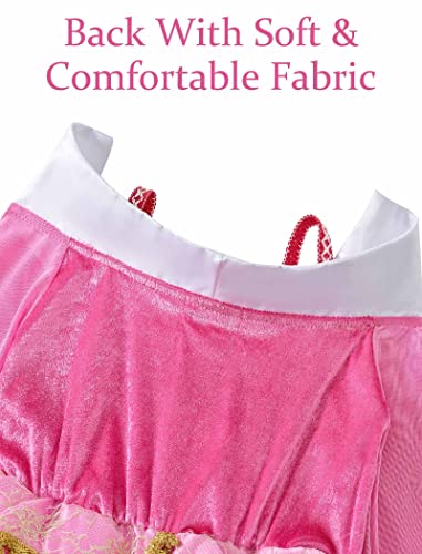 Knemmy Girl Princess Costume Aorura Princess Dress Up Clothes For Little Girl Halloween Cosplay Outfit Birthday Party Dress (3T/100) #TOP4