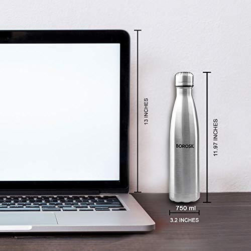 Image of Borosil - Stainless Steel Hydra Bolt - Vacuum Insulated Flask Water Bottle, 750ML + Borosil Stainless Steel Trans Bolt - Vacuum Insulated Flask Water Bottle, Red, 750ML