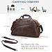 TIDING Full Grain Leather Duffle Bag for Men - 20 Inch TSA Approved Carry On Weekender Overnight Travel Duffel Bags