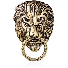 Gold Silver Lion Face Lapel Pin Badge Coat Suit Wedding Gift Party Shirt Collar Accessories Brooch for Men