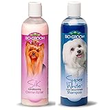 Bio-Groom Super White Coat Brightener Shampoo, 12 ounces, and Bio-Groom Silk Conditioning Creme...