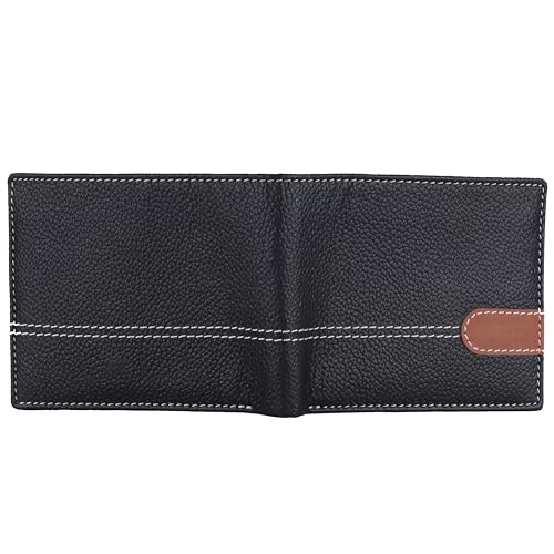 Image of LONDON ALLEY Swiss Classic Black Leather Wallet & Black /Brown Reversible Belt Combo Gift Box for Men