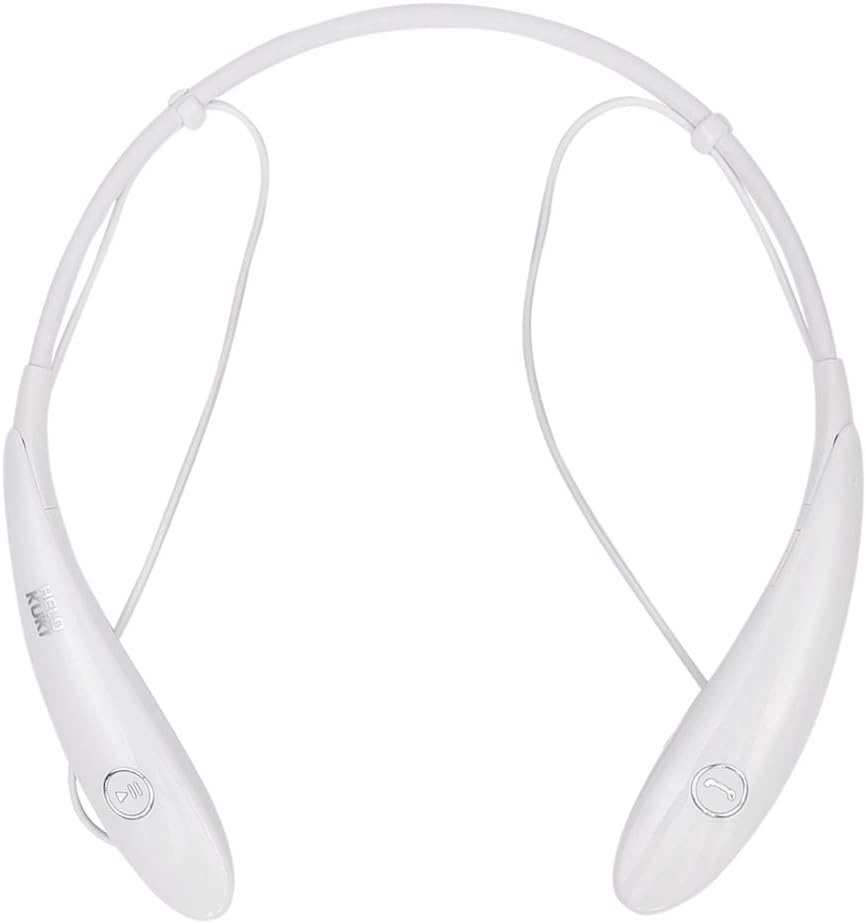 Helo Kuki Wireless Bluetooth Fitness Headphones with Microphone, White
