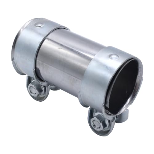 YUCHENSHLP 2.25" 55 x 125mm Stainless Steel Exhaust Clamp Pipe Joint Bolts Band Flanges Clamp 1H0253141A, 357253141A, 443253141D Compatible with Audi TT A3 Golf 1.8T