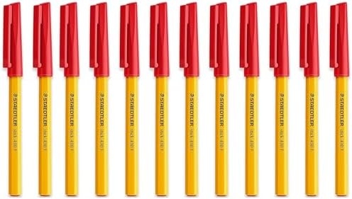 Staedtler Stick Plus Ballpoint Pen Medium 0.45mm Blue Box 10