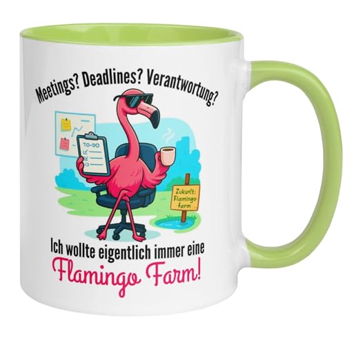 Flamingo Tasse Geschenk Büro | Ich wollte eigentlich immer eine Flamingo...