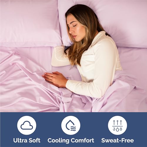 Image of King 6 Piece Bed Sheet Set - Soft, Breathable & Cooling Sheets - Light Pink | Ultra Soft Hotel Luxury Bedding Set w / 8-16 Inch Deep Pockets - 1 Flat & 1 Fitted Sheet & 4 Pillowcases - Wrinkle & Fade Free