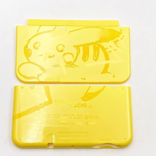 Top Bottom Front Back Housing Shell Case Cover Replacement for New 3DS LL XL Faceplate Cover (Yellow)