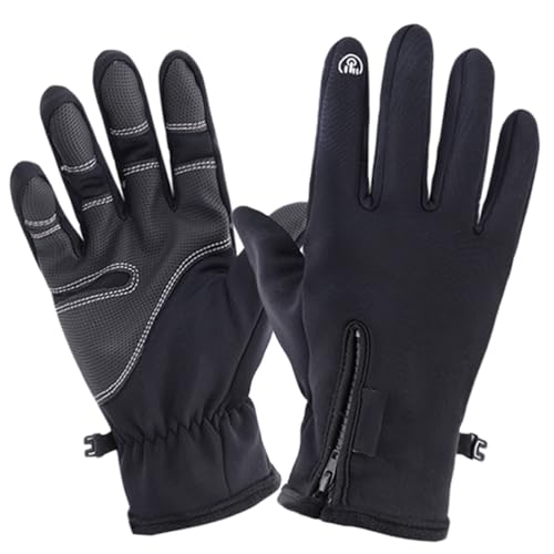 Guantes para bicicleta de invierno impermeables y térmicos cortavientos