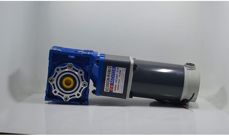 5D300GN-RV40-2 DC 24V 300W Worm Gear Secondary Gear Motor Self-Locking/Adjustable Speed Mechanical Equipment Accessories