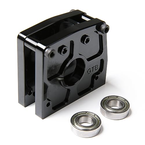 GTBRacing CNC Aluminum Chain Gear Mount for 1/8 RC Kyosho Mad Force Kruiser VE Mad Crusher VE Foxx VE USA-1 VE Upgrade Part (Black)