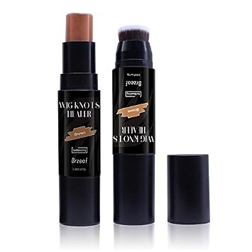 ND Wig Lace Dyeing Stick Portable Sweat-proof Hair Care Dye Concealer Stick for Lace Wigs & Frontal Part & Hairline, Easy to Color Medium brown