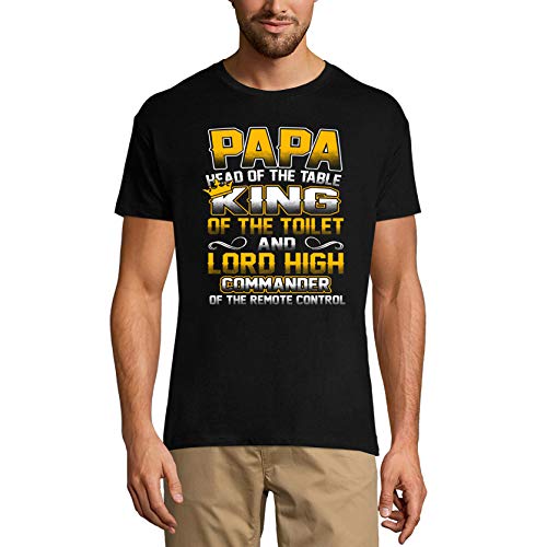 Photo de Homme Tee-Shirt Papa King Lord High Commander Humour – Papa King Lord High Commander Humor – T-Shirt Graphique Éco-Responsable Vintage...