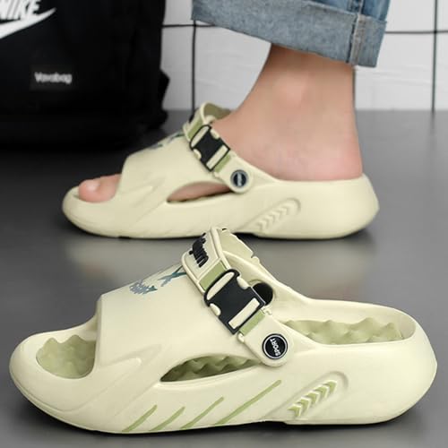 Fashion Men's Pillow Slide,Women's Upholstered Lightweight Home Shower Slide, Non-Slip Beach Slide, Comfortable Slippers, EVA Sandals2