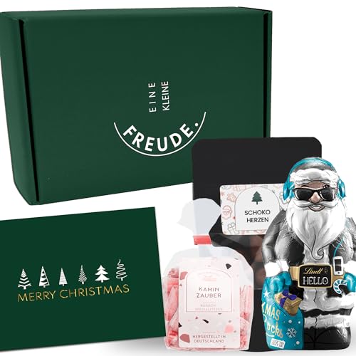EINE KLEINE FREUDE. | Einzigartige „WEIHNACHTEN“ Geschenkbox mit Hello Nikolaus, Bonbons, Schokolade Kekse & Weihnachtskarte