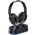 Wireless Headphones for TV Watching, TV Headphones with Transmitter Charging Base, Bluetooth V5.3, No Lip-Sync Delay, Clear Voice, Plug & Play, Comfortable Over-Ear for Seniors, Gifts for Elderly