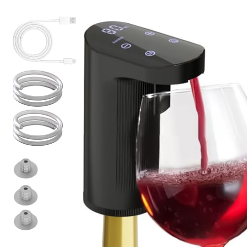 Peufcmi Elettrico Vino Decanter Aeratore Dosatore - Dispenser Vino Ricaricabile, Decanter Elettrico PerVino per Gin Rum Whisky Vodka Liquori Alcolici DrinkVino