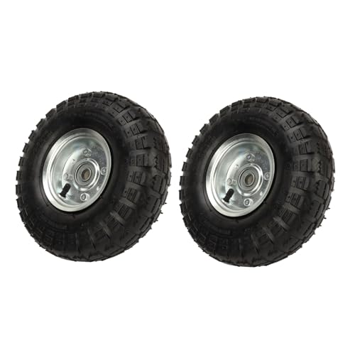Roda de Substituição Resistente de Pneu de Borracha Durável de 2 Peças de 10 Polegadas Com Válvula R
