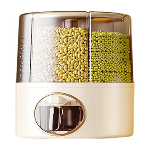 Distributore Di Alimenti Rotanti - Contenitori Stoccaggio Del | Scatola Frutta Cibi Secchi Contenitore A Grano Sigillato Secchio Rotondo Adatto Per Cereali, Riso, Snack E Depositi Dispensa Or