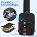 Imagen de Tibroni Bolso de hombro antirobo táctico impermeable pequeño bolso de hombro pecho negro bolso cruzado bolso de hombro para hombre con cierre de cremallera y bloqueo RFID