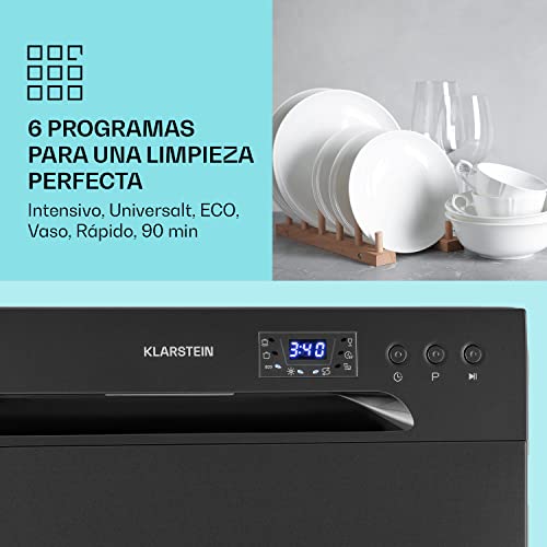 Miniatura 3 de Klarstein Mini Lavavajillas Silencioso De Sobremesa Y Encimera, 6 Cubiertos Para Cocina, Sin Instalación, Con 6 Programas, Lavavajillas Compacto Para Casa, Fácil De Instalar