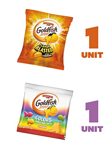 VARIETY PACK - Hot Snacks Lays & Ruffles Chips, Cheetos, Doritos, Funyuns & Goldfish Flavors - Individual Size Bags - Classic, Barbecue, Cheddar, Ranch and Spicy Flavored (Chips & Bites Variety Pack)