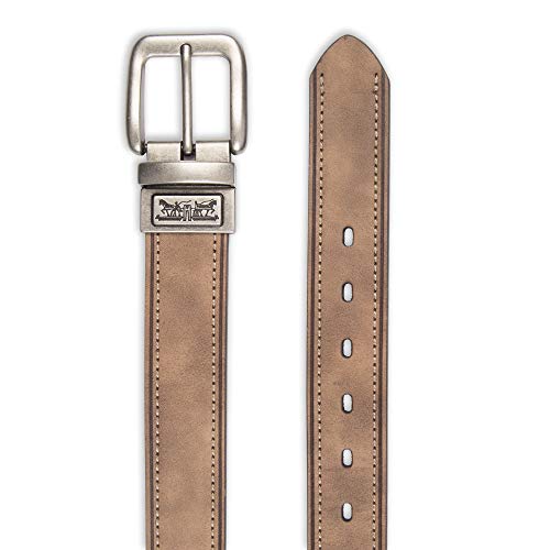 Image of Levi's Leather Men's Levis 40Mm Reversible Belt With Brushed Silver Buckle