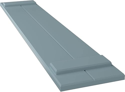 Miniatura 6 de Ekena Millwork Persianas unidas de PVC de dos tablas de 10 3/4 pulgadas de ancho x 36 pulgadas de alto, azul pacífico