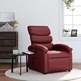 Funzione di reclinazione manuale & Comfort Questa poltrona relax offre una funzione di reclinazione manuale continua fino a 135 gradi, ideale per leggere o guardare la TV rilassata. La seduta generosamente imbottita, lo schienale e i braccioli in ecopelle resistente garantiscono un'esperienza di seduta confortevole.