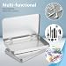 Bremorou 2 Stück Blechdose Metalldose Metallbox Klein Metallbox Süßigkeiten Leere Metallbehälter Metalldosen mit Deckel für Diy Verwenden Home Organizer Silber 18 × 11 × 1.5 Cm