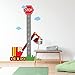 Growth Chart Wall Decals Streets and Cars for Kids Bedroom or Nursery - Kids and Stickers