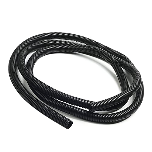 Aicosineg Cable Sleeves 9.84FT 0.67In Electrical Conduit Split Wire Loom Tubing Corrugated Tube Flexible Polyethylene Hose Cover for Home Outdoor Automotive Marine Wire Harness Wrap Cover Sleeve Black