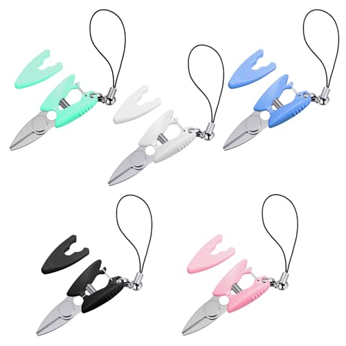 5 Pc Tiny Scissor with Cover for Travel Yarn Keychain Scissor Mini Scissor