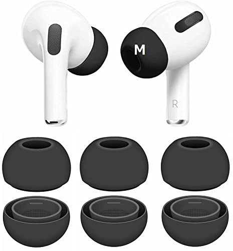 A-Pcas �C���[�s�[�X AirPods Pro�p�C���[�`�b�v �V���R���� �t�����܂܏[�d�\ �C���z���J�o�[ AirPod Pro��2����p�EAirPod Pro��1����p M�T�C�Y 3�y�A �u���b�N APB3M
