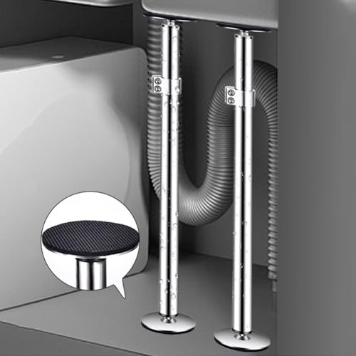 Support d'évier de cuisine en acier inoxydable réglable de 43 à 75 cm robuste - 7