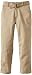 Eddie Bauer Big Boys Flat Front Belted Twill Pant, Khaki, 8
