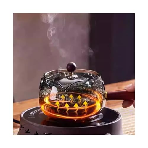 Tasse à thé en verre épais résistant à la chaleur avec sa théière de bureau