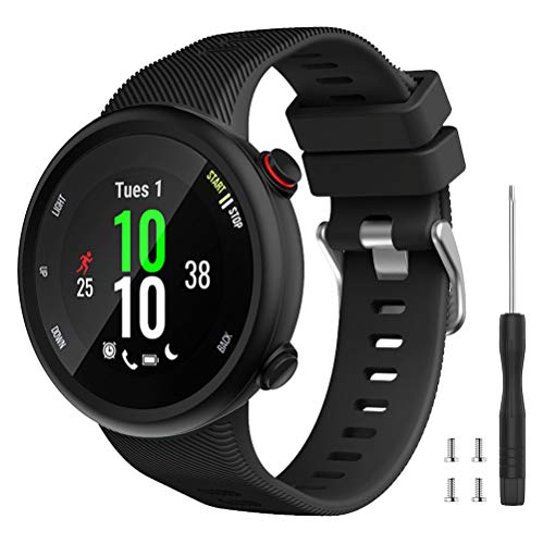 Watbro Compatível com pulseira Garmin Forerunner 45S, pulseira esportiva de silicone macio, pulseira de reposição para smartwatch Garmin Forerunner 45S