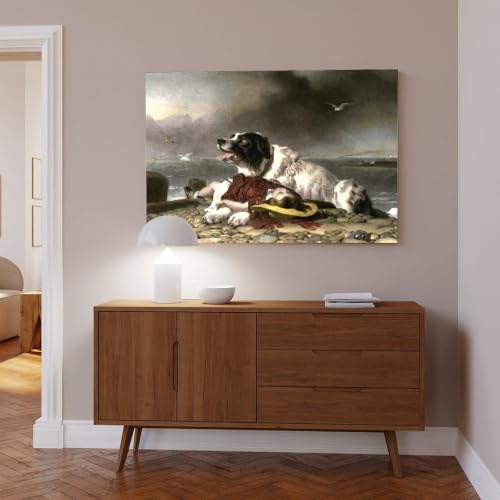 Impression toile Edwin Landseer Saved tableau cadre haut de gamme