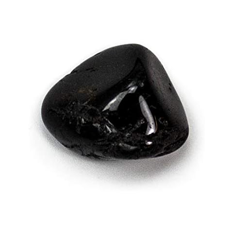 ZÜSSI Black Tourmaline Tumbled Stone "Shadowy" - Black Gemstone Worry Stone | Chakra Stone | Good Luck Charm Cover