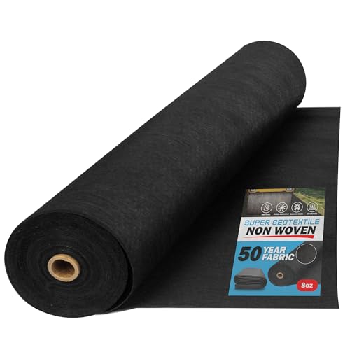 Super Geotextile 4, 6, 8 oz Non Woven Fabric for Landscaping, French Drains, Underlayment, Erosion Control, Construction Projects - 8 oz (6X100) by Super Geotextile - Used condition - US$218.80