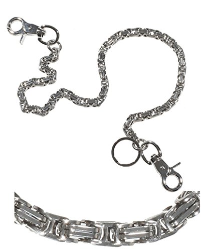 Ruth&Boaz Block Chain Stainless Steel Key Chain Wallet Chain (17", Stainless) #TOP15