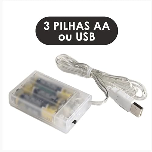 Pisca de LED Fio de Fada 100L 10 Metros USB e Pilha Decoração Fotografia Natal (Colorido)