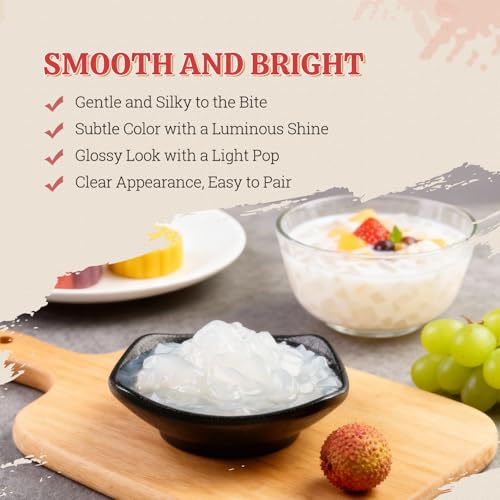 image for 52USA Lychee Flavored Coconut Jelly 1kg (2.2 lbs) Topping for Desserts