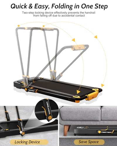 under desk treadmill 2 in 1 folding treadmill 25hp walking treadmill with 265lb weight capacity walking pad design electric foldable treadmill for home office