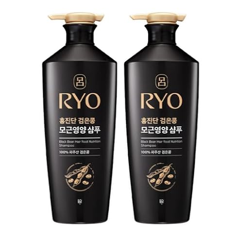 【韓国ヘアケア】呂 リョ 紅参黒豆 モグ栄養シャンプー ホワイトフローラルの香り 820ml×2本セット|紅参と黒豆エキス配合 髪と頭皮をやさしくケアする韓国シャンプー【並行輸入品】