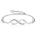 Van Chloe Women 925 Sterling Silver Bracelet Infinity Love Diamond Adjustable Bracelet Teens Girls Women Jewelry Gifts for Mother's Day
