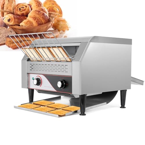 Aioneer Grille-Pain Professionnel 2,6 KW, 450 Tranches/Heure, À Convoyeur Robuste, Four À Convoyeur pour Bagels Et Hot-Dogs.-220