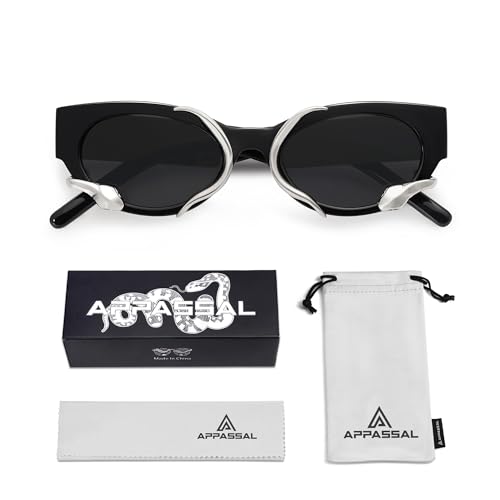 Trendy Sunglasses for Women Men Vintage Narrow Cateye Metal Snake Sunnie Y2k Accessories AP3621