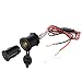BlueFire 3in1 Waterproof Motorcycle Scooter Cigarette Lighter Socket Power Plug + Dual 3.1A USB Charger Socket + 60CM Power Cable
